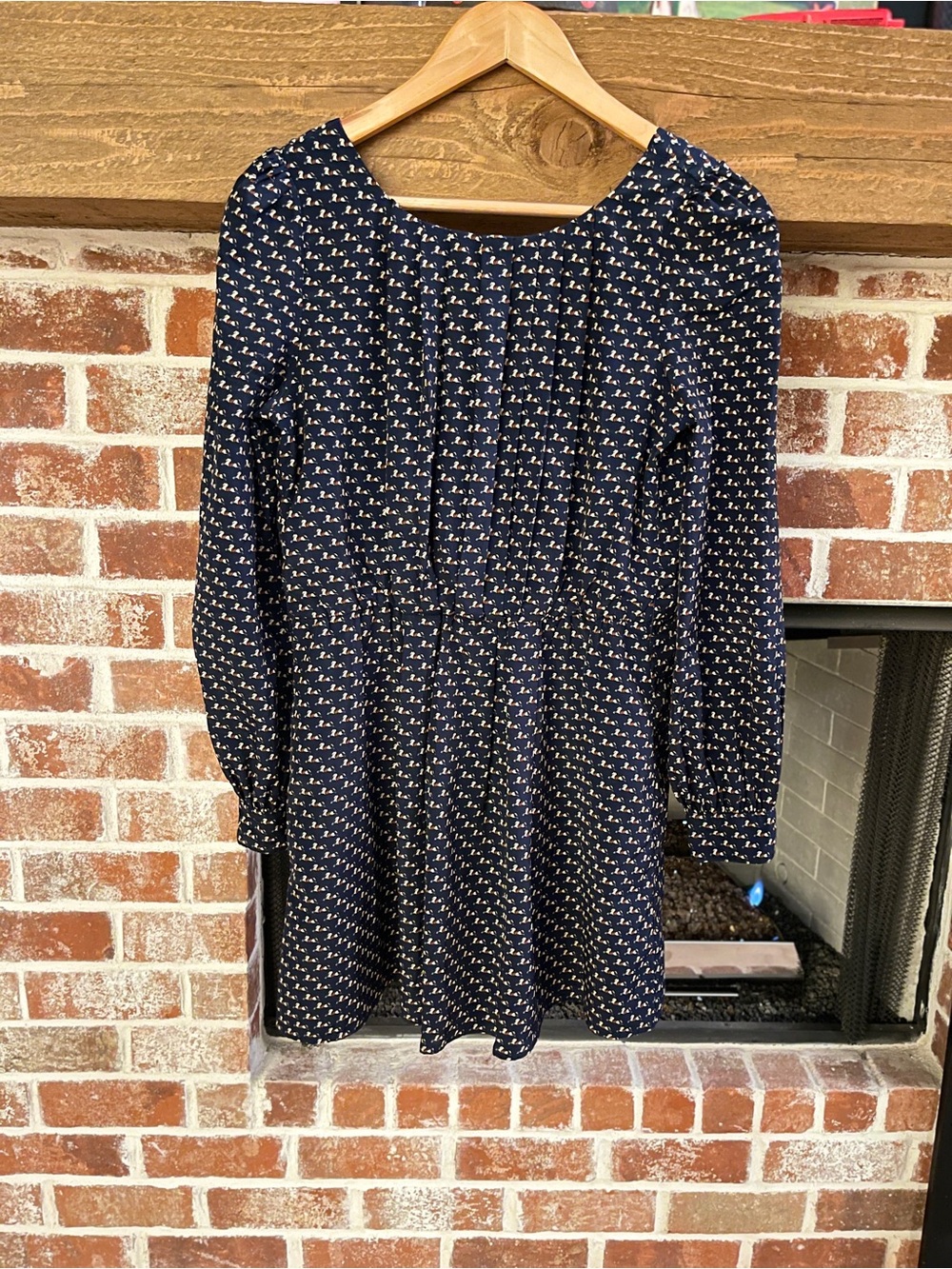 Ark & Co Mini Dress w/horse patterned fabric,pleated bodice,cinched waist size S